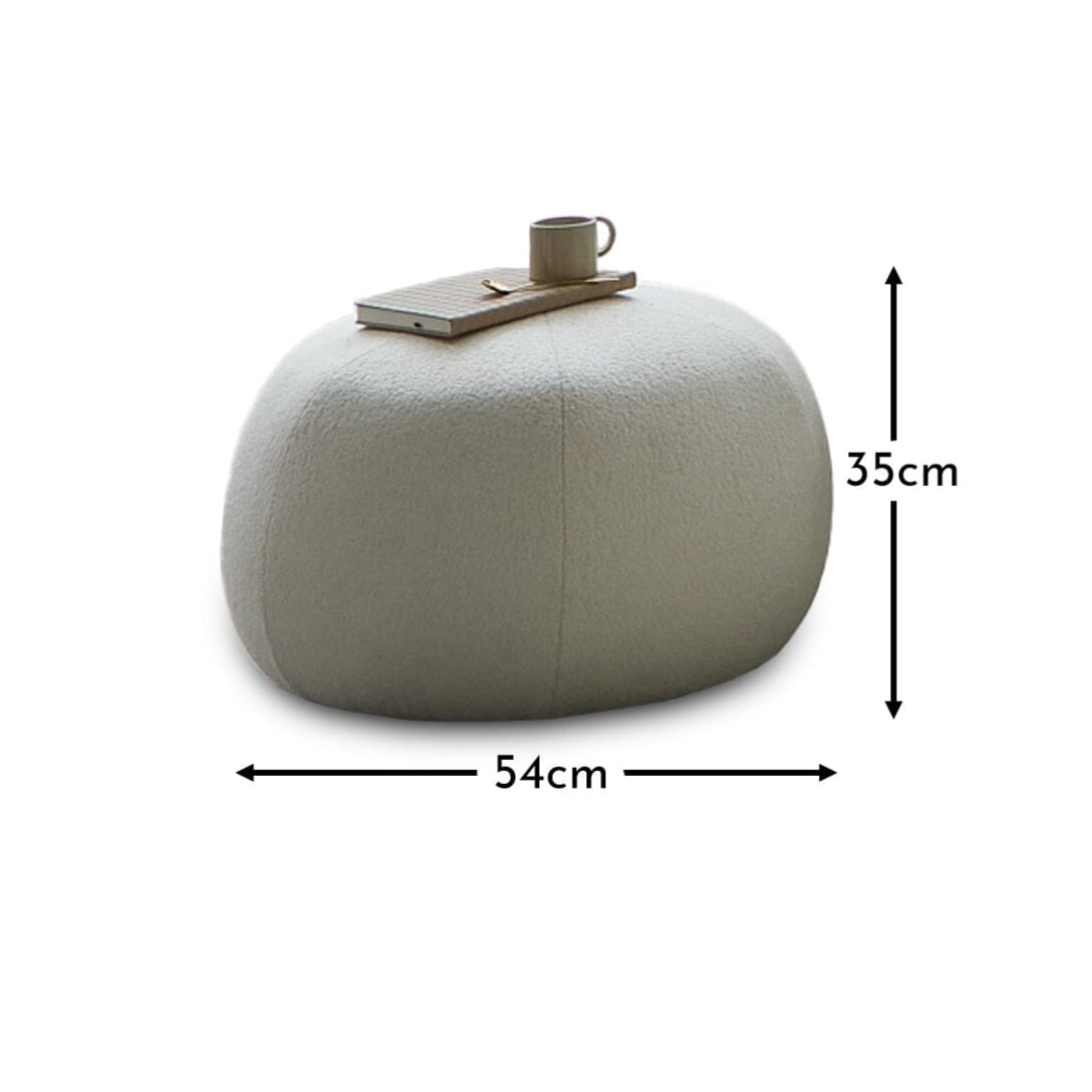 Nathalia Boucle Round Footstool