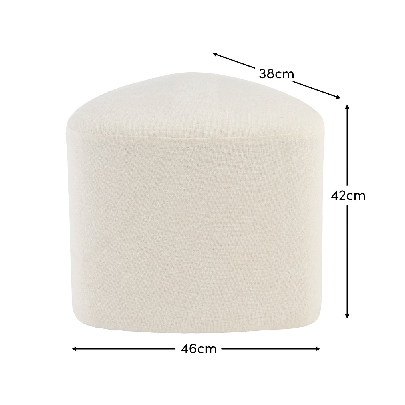 Alder Footstool - Oyster White