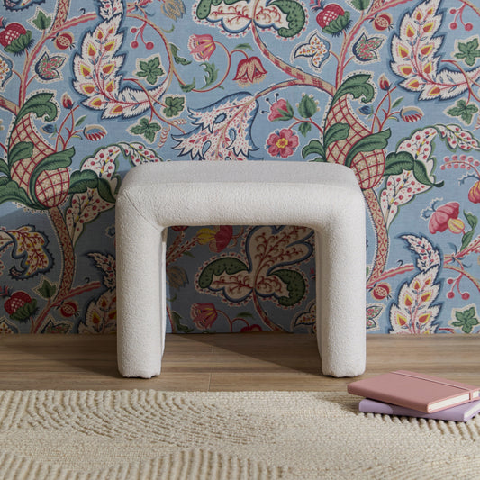 Kamiko Stool - Chalk White Boucle