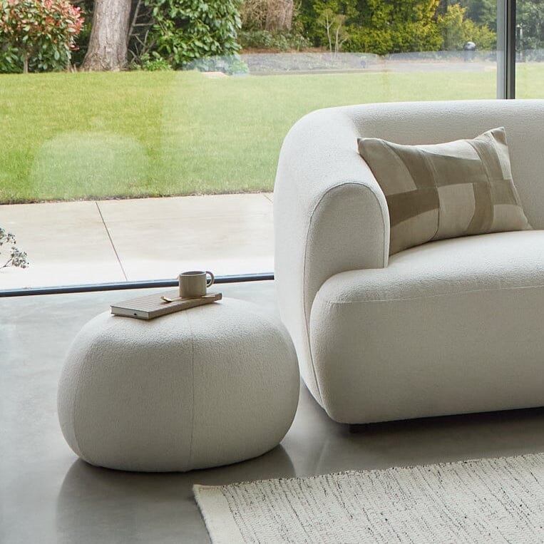 Nathalia Boucle Round Footstool
