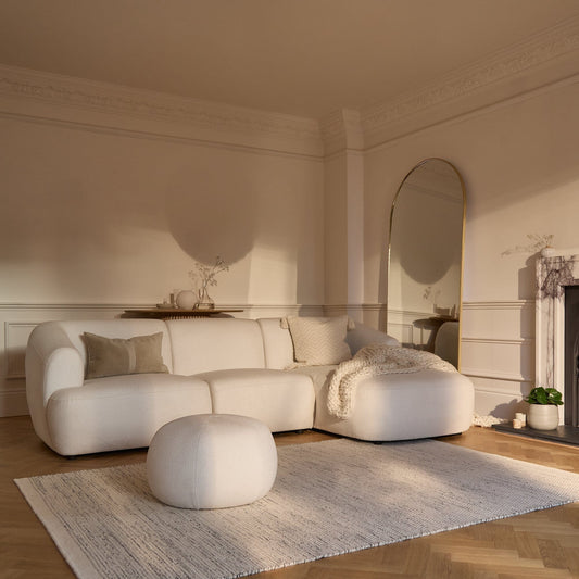 Nathalia Boucle Round Footstool