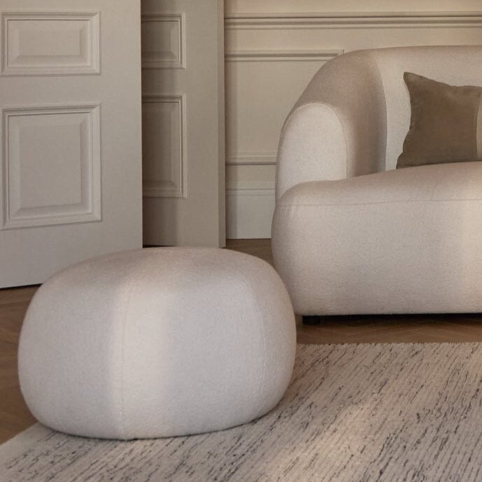 Nathalia Boucle Round Footstool